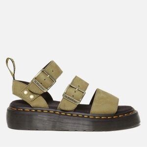 Doc Martens Women's Green Gryphon Quad Leather Sandals